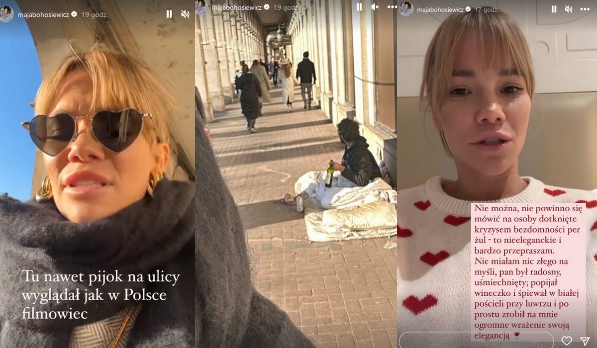 Bohosiewicz najpierw pośmieszkowała z bezdomnego, a potem pogorszyła wszystko przeprosinami