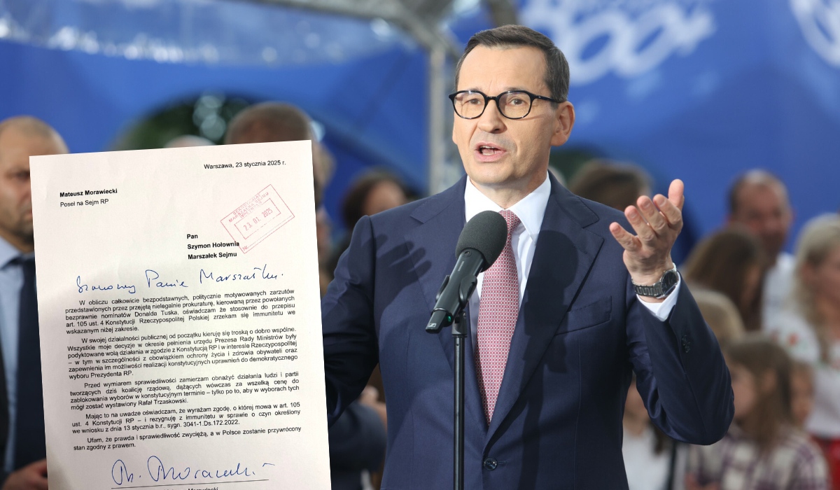 Mateusz Morawiecki nie czekał i sam się zrzekł immunitetu, uważa, że "prawo i sprawiedliwość zwyciężą"