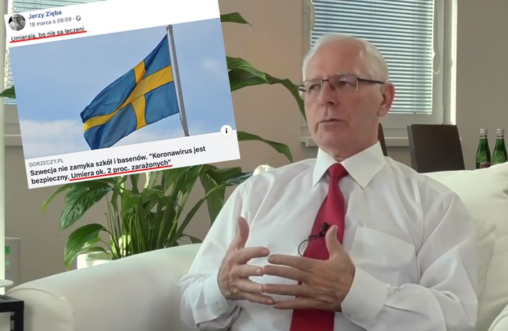 Proepidemik Jerzy Zięba nie tylko nie przestał, ale ostatnio jeszcze ostrzej promuje swoją wersję rzeczywistości