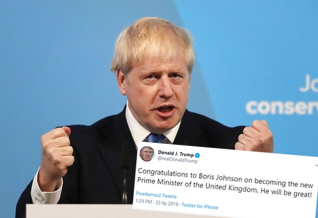 Trump gratuluje Borisowi Johnsonowi: będzie wielki