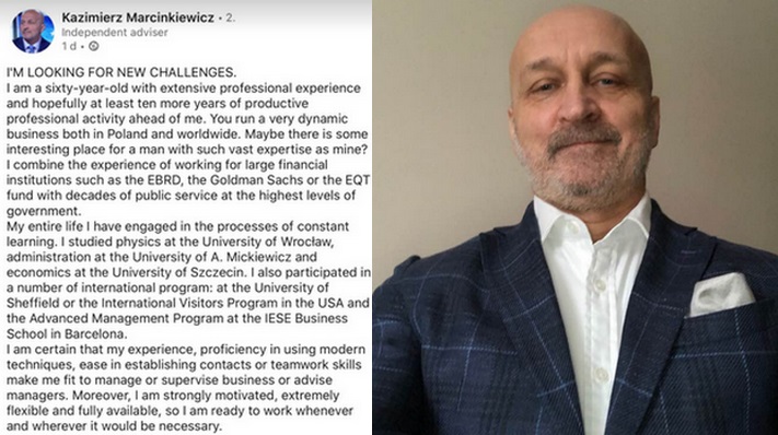 Kaz Marcinkiewicz jest bezrobotny i szuka pracy, bo chciałby nie być