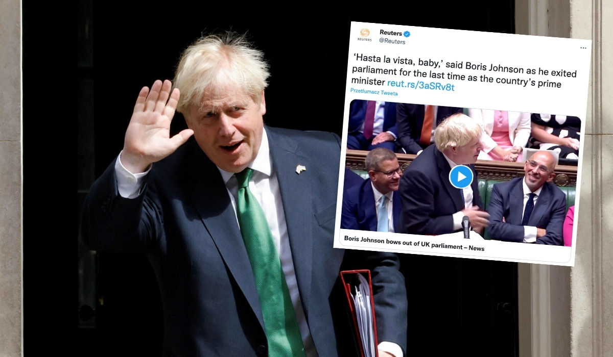 Premier Johnson pożegnał się, jakby odchodził po serii sukcesów i powiedział "hasta la vista, baby"