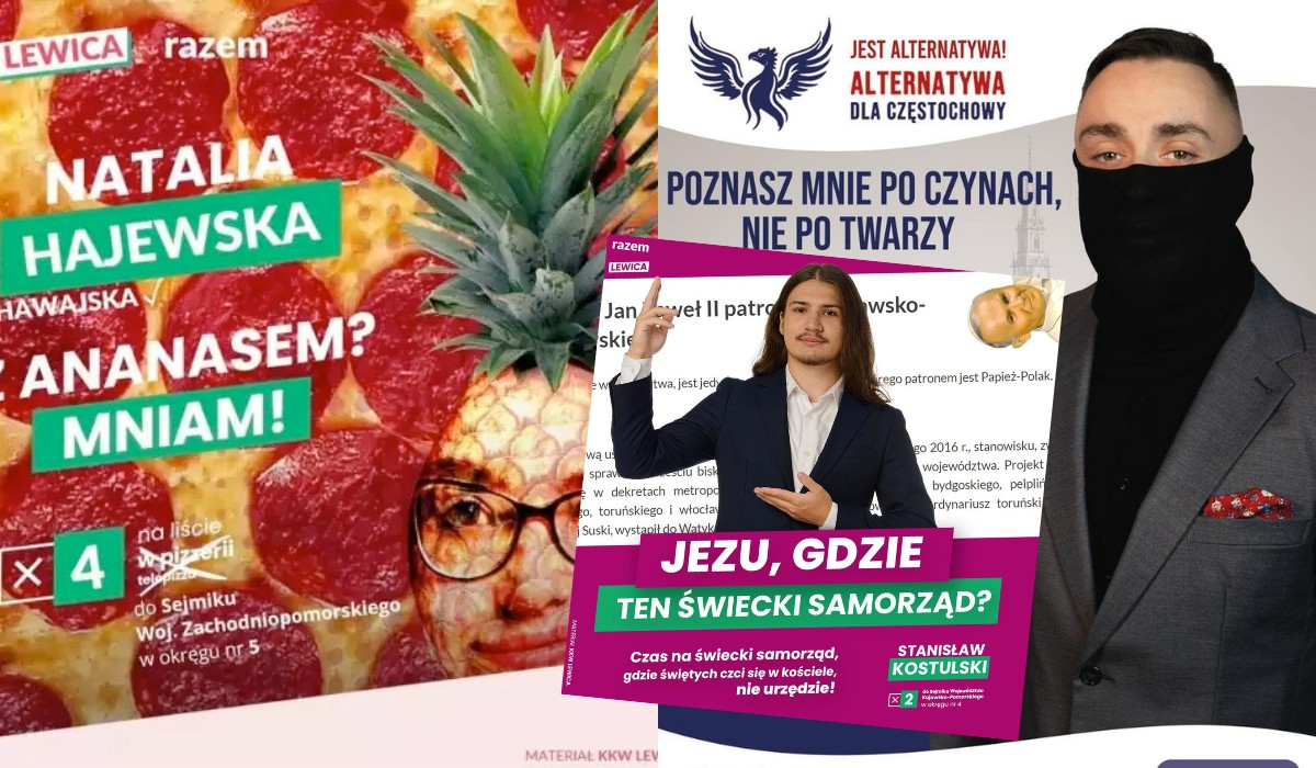 Kandydaci z najdziwniejszymi plakatami raczej nie uzyskali mandatów, chociaż zyskali pewną sławę