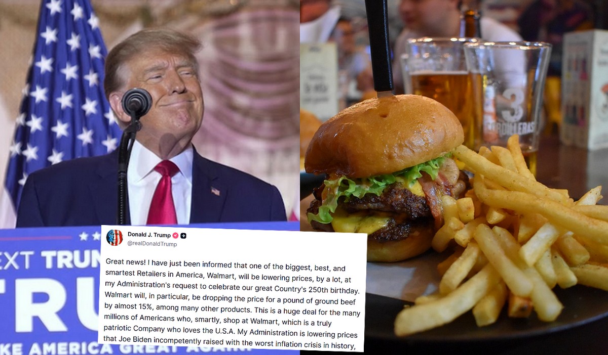 Trump zapowiedział tańszą mieloną wołowinę w jednej z sieci sklepów w ramach świętowania niepodległości