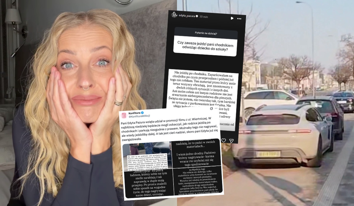 Konfitura i Edyta Pazura mają konflikt o nagrywanie parkowania pod luksusową podstawówką