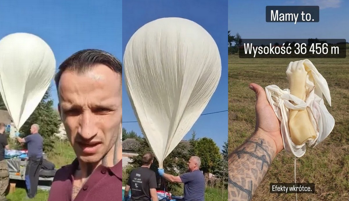 Uduchowiony raper z Poznania wypuścił balon z kamerami, żeby sprawdzić, czy Ziemia jest płaska