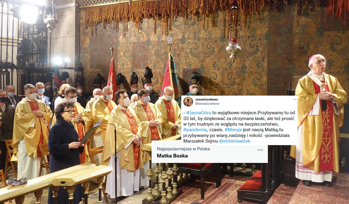 Marszałek Witek na Jasnej Górze poprosiła Matkę Boską o mądrość dla posłów i senatorów