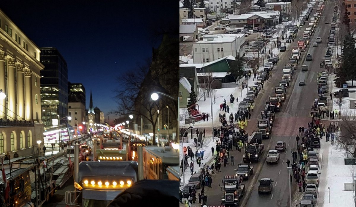 Kanada: kierowcy ciężarówek zjechali na wielki protest przeciwko władzy i obostrzeniom
