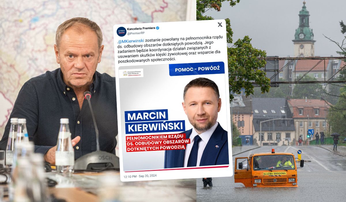 Odbudową po powodzi ma się zająć Marcin Kierwiński, który ostatnio miał problem z nagłośnieniem