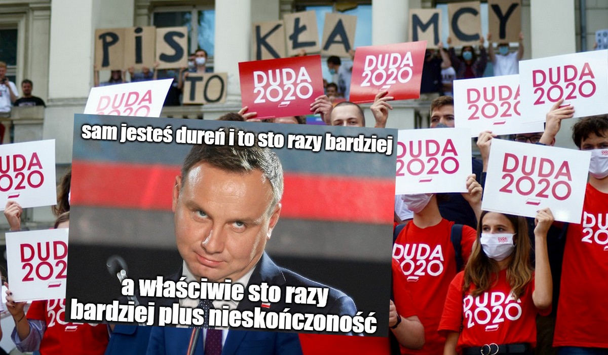 Łódź: mężczyzna od transparentu "mamy durnia za prezydenta" uniewinniony w sądzie drugiej instancji