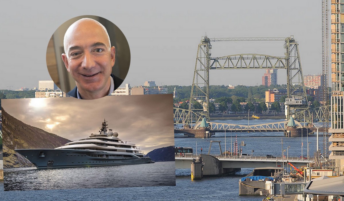 Zabytkowy most zostanie częściowo rozmontowany, żeby gigajacht Bezosa mógł przepłynąć