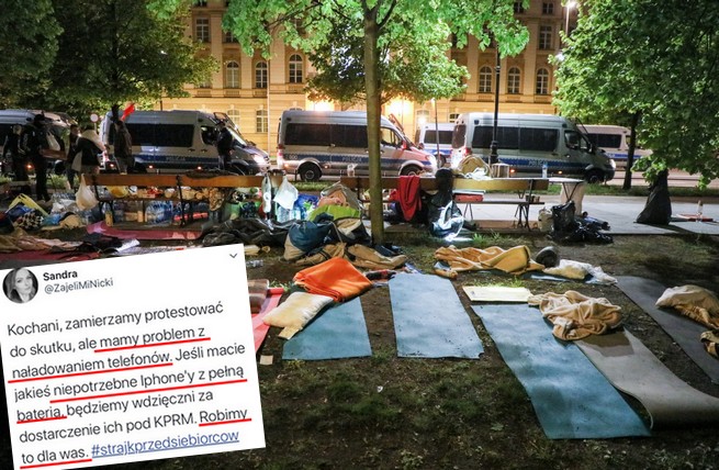 Problemy na strajku przedsiębiorców: potrzebne iPhone'y