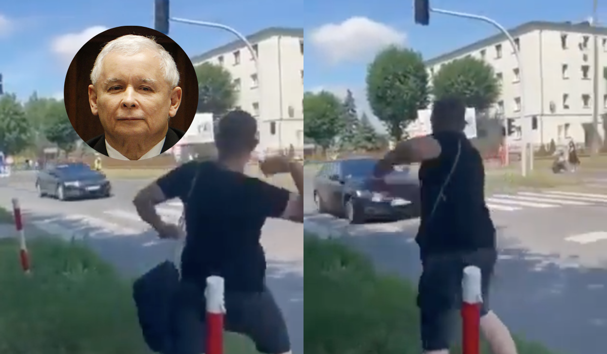 Gniezno: mężczyzna, który obrzucił kolumnę limuzyn Kaczyńskiego jajkami, dostał 100 zł mandatu