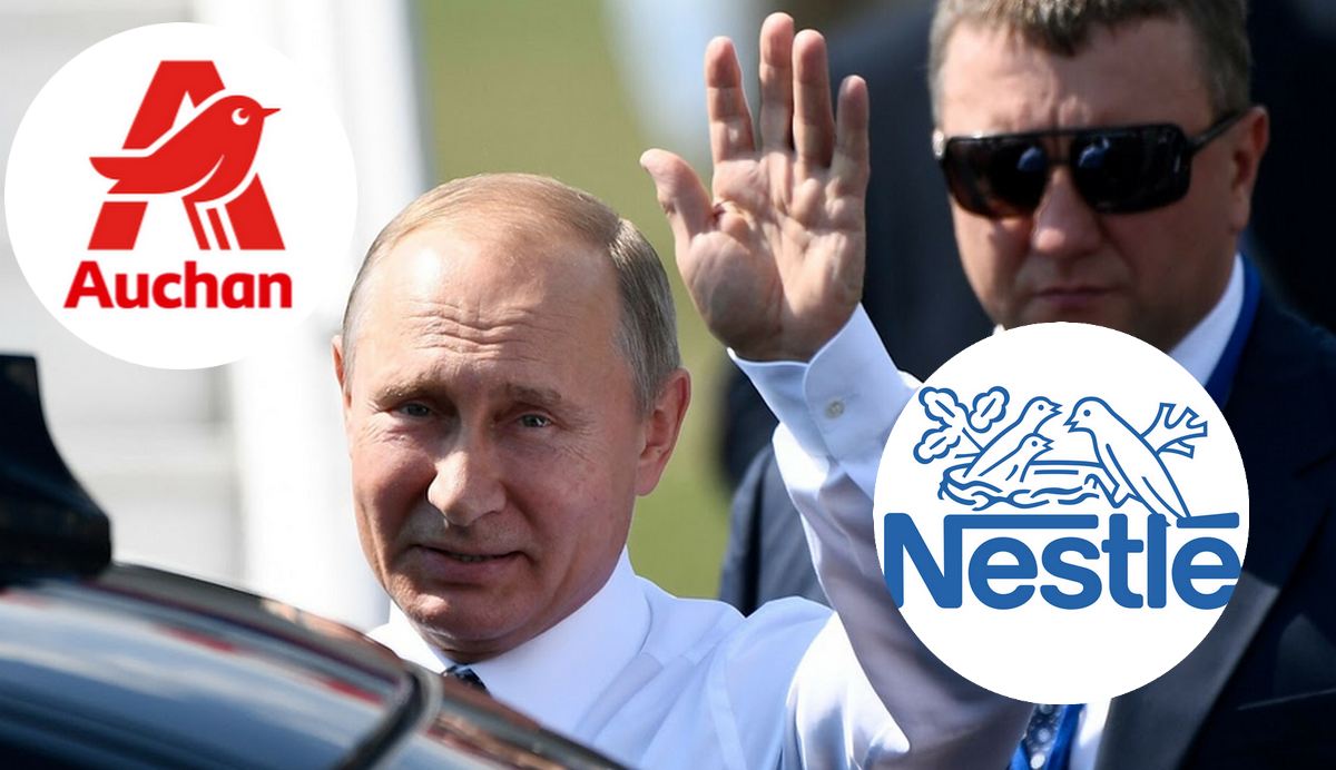 Rosja na mocy dekretu przejęła sobie aktywa Auchan i Nestle, firmy nie wyniosły się na czas