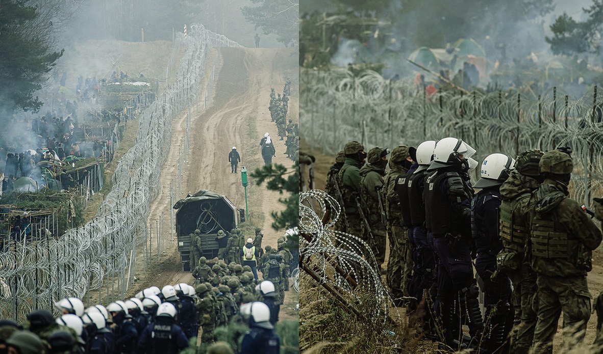 MSWiA: migranci opuszczają obozowisko, Łukaszenka podstawił autobusy