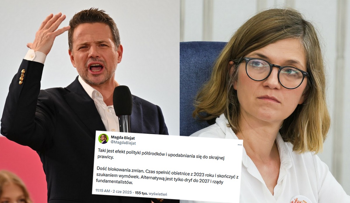 Biejat ostro o przegranej Trzaskowskiego: "taki jest efekt polityki półśrodków i upodabniania się do skrajnej prawicy"