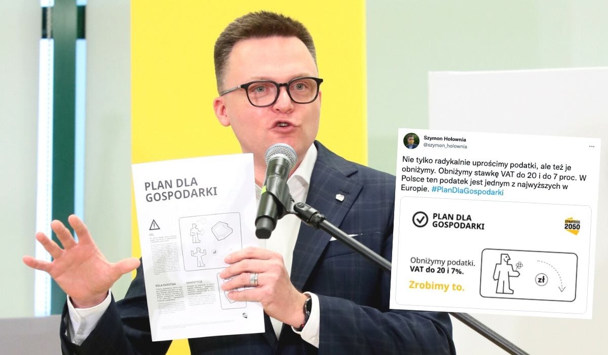 Hołownia kusi swoim planem na ratowanie gospodarki i obiecuje obniżkę VAT