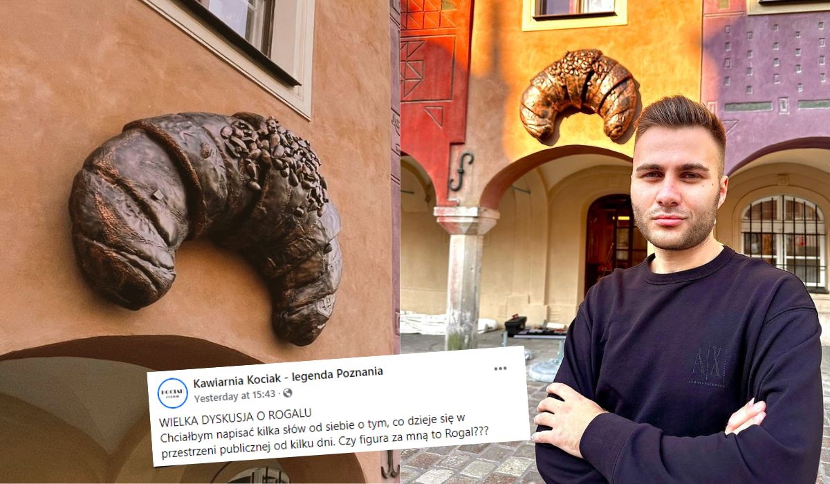 Poznań: gigantyczny rogal zostanie zdjęty, bo wygląda, jakby już raz ktoś go jadł