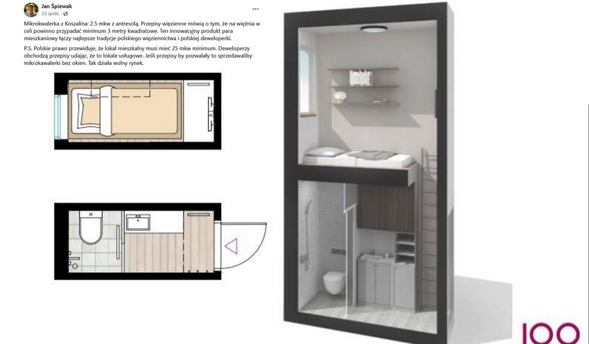 Deweloper o 2,5-metrowej mikrokawalerce z Koszalina: to odpowiedź na potrzeby rynku