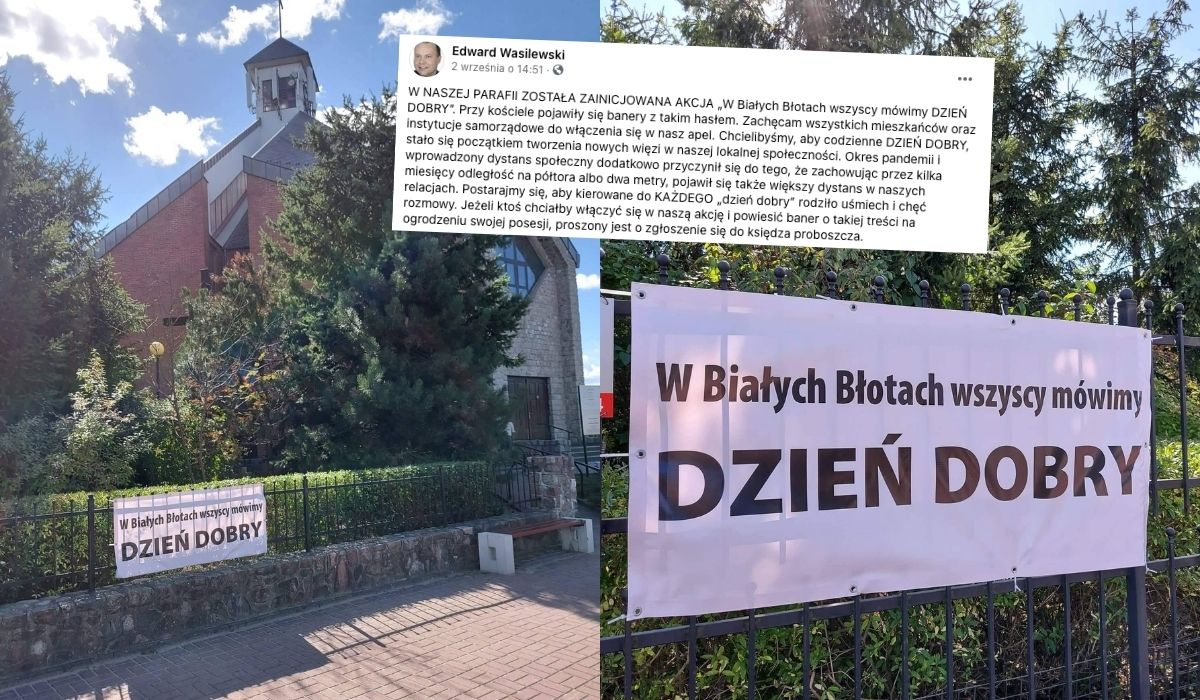 Białe Błota: proboszcz rozkręcił akcję mówienia sobie nawzajem "dzień dobry", żeby było miło