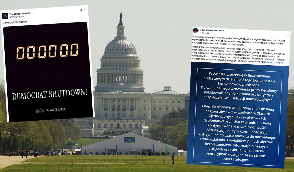 USA: nie przyjęto ustawy budżetowej, rząd się zawiesił i nie może działać