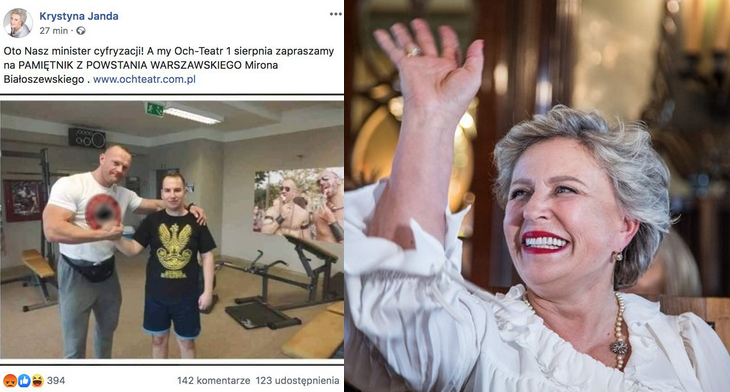 Janda pokazuje starą przeróbkę zdjęcia Andruszkiewicza ze swastyką