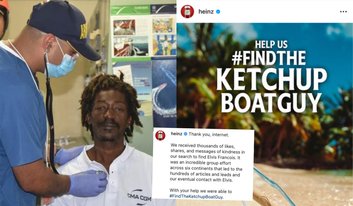 Mężczyzna, który utknął na morzu jedząc keczup, otrzyma nową łódź od producenta keczupu