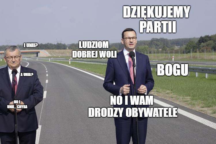 Polski rząd otwiera nowe drogi, ale nie mówi, że to za unijne pieniądze