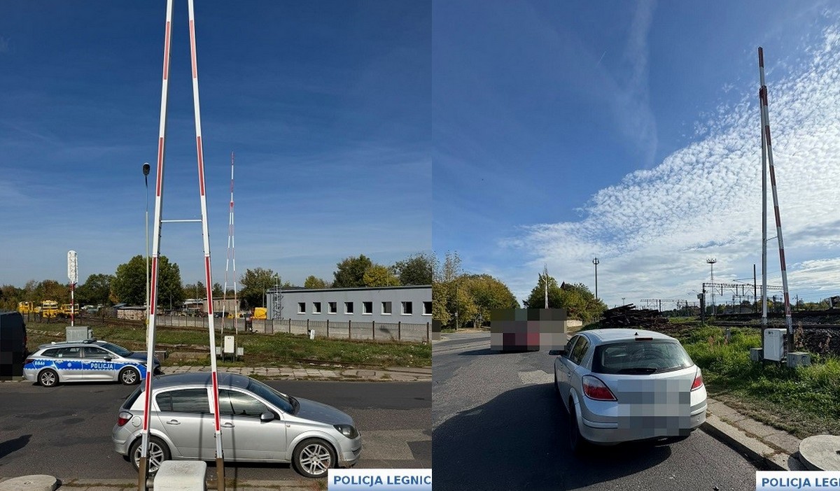 Legnica: pani nie utknęła za rogatkami, tylko zaparkowała pod nimi, bo się spieszyła