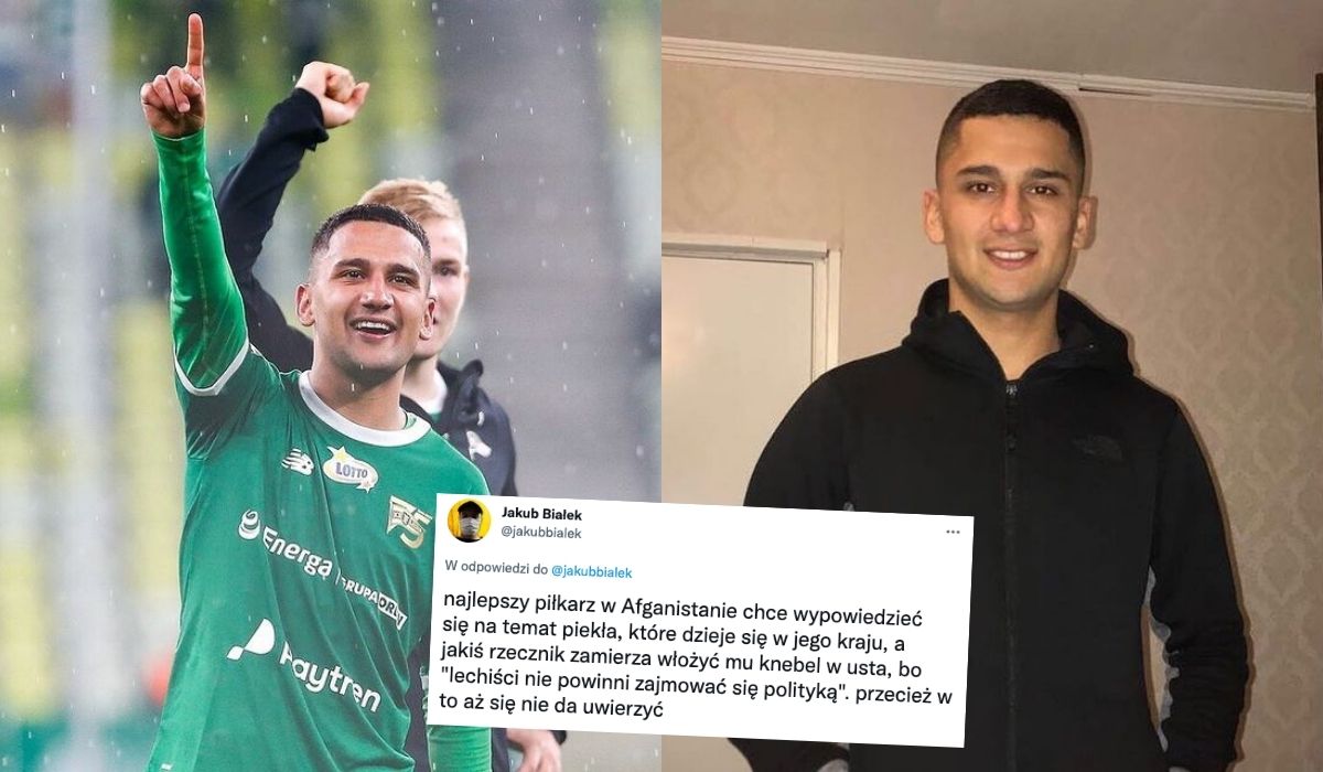 Piłkarz z Afganistanu grający dla Lechii Gdańsk będzie miał problemy w klubie, bo udzielił wywiadu na tematy polityczne