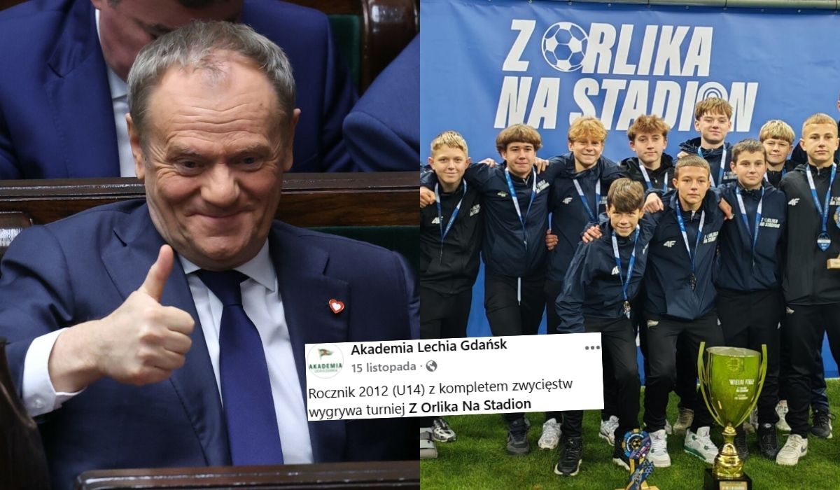 Gdańsk: premier Tusk obiecał pizzę młodym piłkarzom, jak będą mieć pół miliona lajków i teraz muszą zbierać