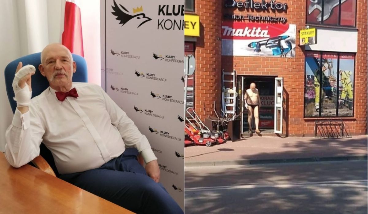 Korwin tłumaczy, dlaczego robił zakupy w slipach: nie chciało mi się ubierać