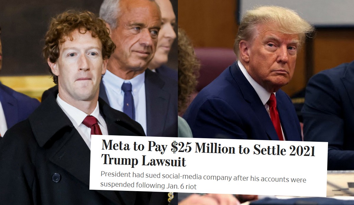 Zuckerberg dogadał się z Trumpem i Meta zapłaci 25 milionów dolarów za zawieszenie jego kont