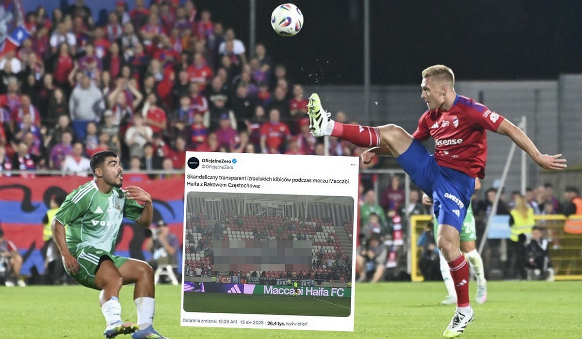 Ambasada Izraela przeprosiła za swoich kibiców z brzydkim transparentem