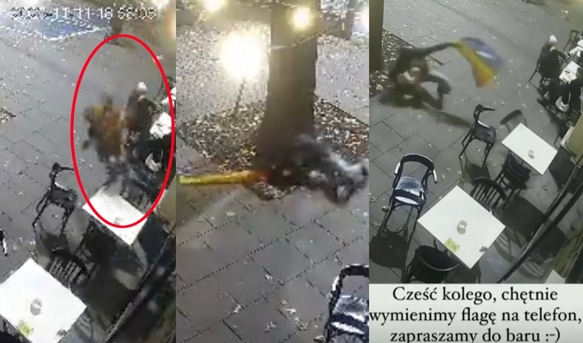 Jakiś cwaniaczek ukradł z pizzerii tęczową flagę, przy okazji zgubił telefon więc zaproponowano mu wymianę