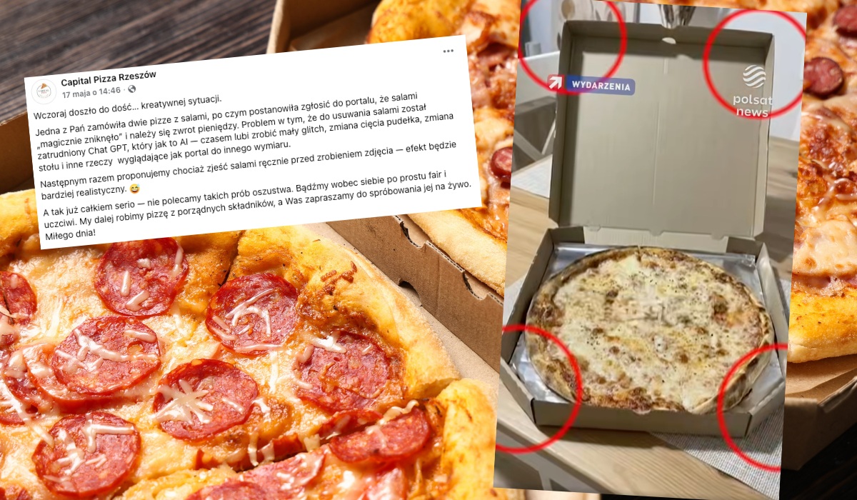 Klientka chciała oszukać pizzerię, ale kiepsko przerobiła zdjęcie w AI i teraz sama może mieć kłopoty