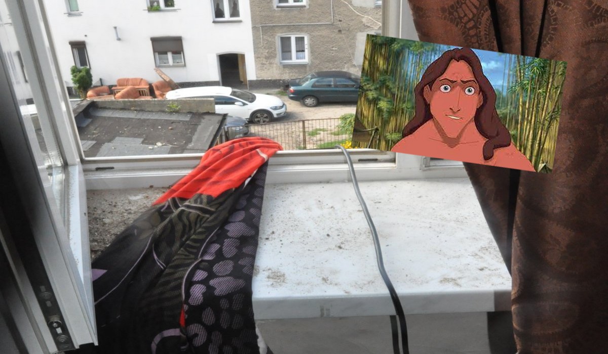 Koło: poszukiwany 44-latek chciał zabawić się w Tarzana i uciec przed policją po prześcieradle