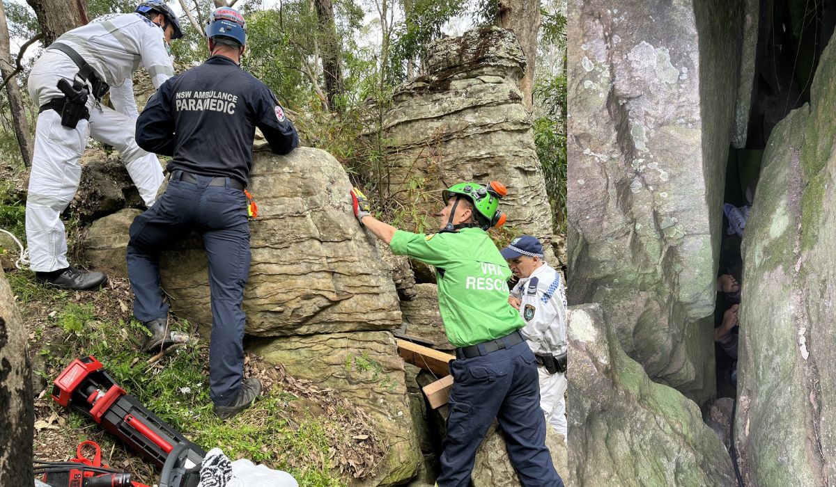 Australia: służby musiały ratować panią, która utknęła między głazami, ratując swój telefon
