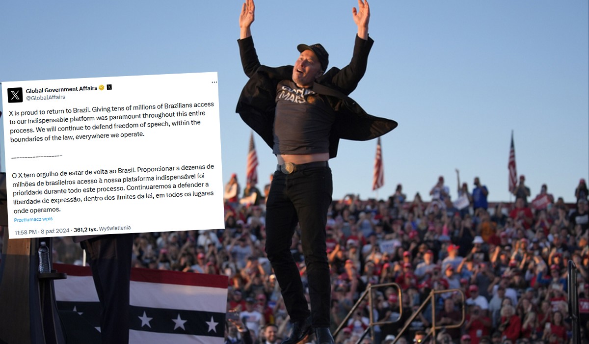 Brazylia: sąd zezwolił na odblokowanie serwisu Muska