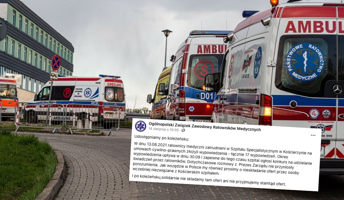 Kościerzyna: kolejna w kraju ekipa ratowników medycznych jednocześnie odeszła z pracy