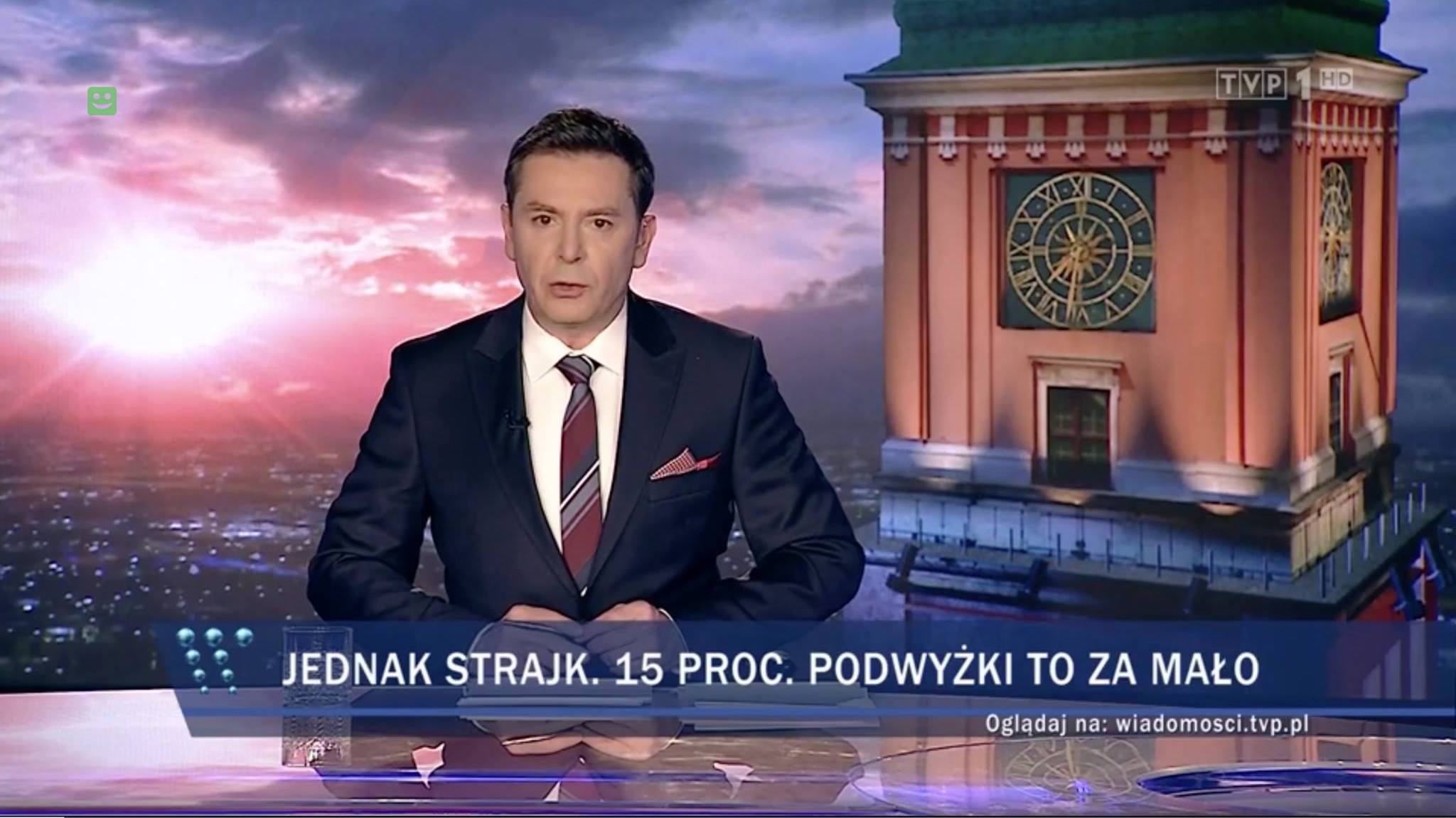 "Wiadomości" komentują strajk nauczycieli