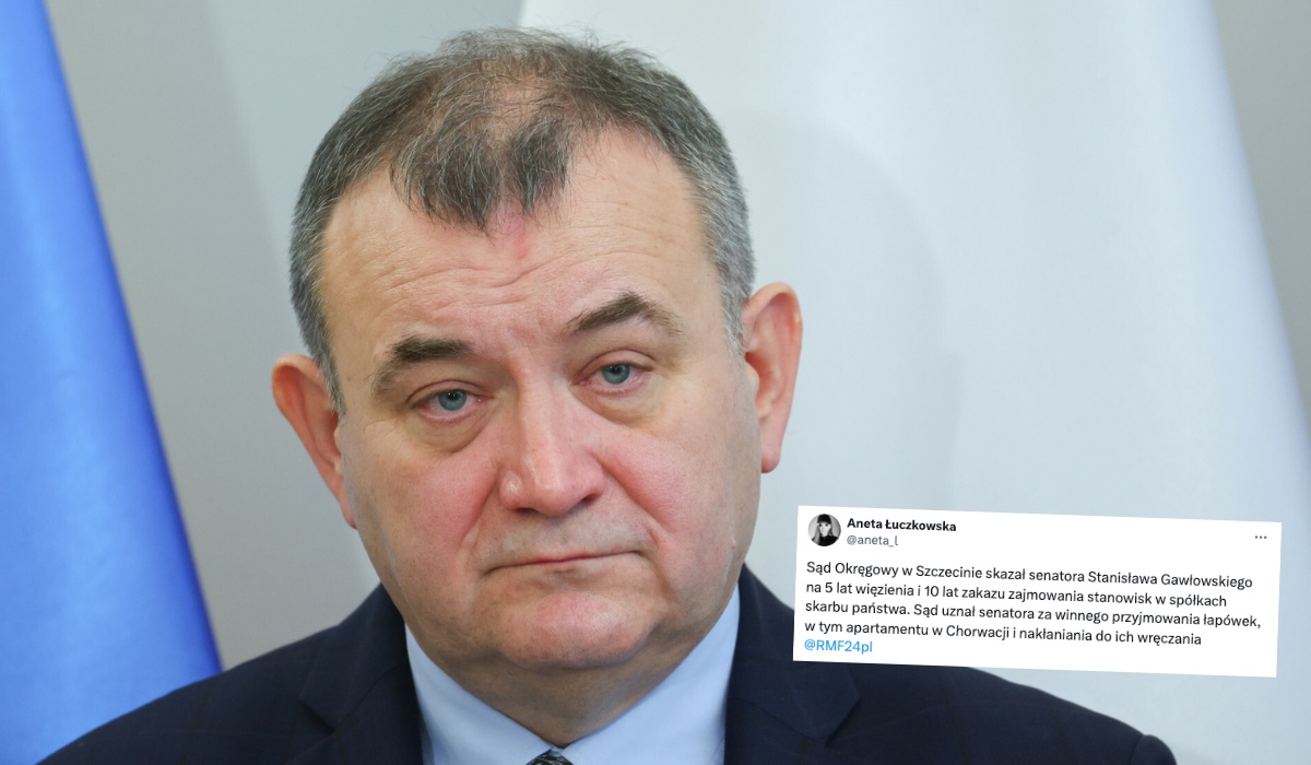 Senator KO Stanisław Gawłowski skazany na 5 lat więzienia m.in. za przyjmowanie łapówek