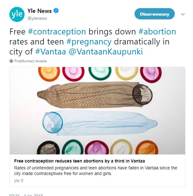 Fiński eksperyment, który zmniejszył ilość aborcji o 33%