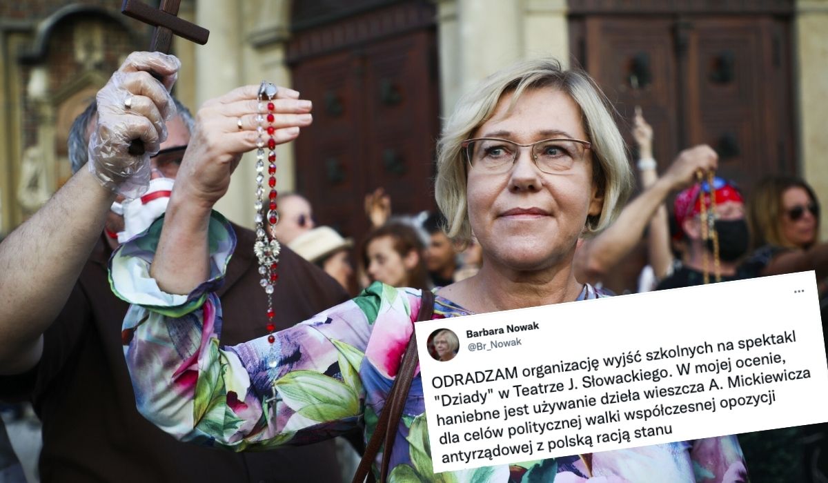 Barbara Nowak odradza organizacji wyjść szkolnych na spektakl "Dziady", bo jest zbyt lewacki