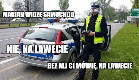 Policjanci wystawili mandat za wyciek oleju, ale ciekło z radiowozu, więc zabrała go laweta