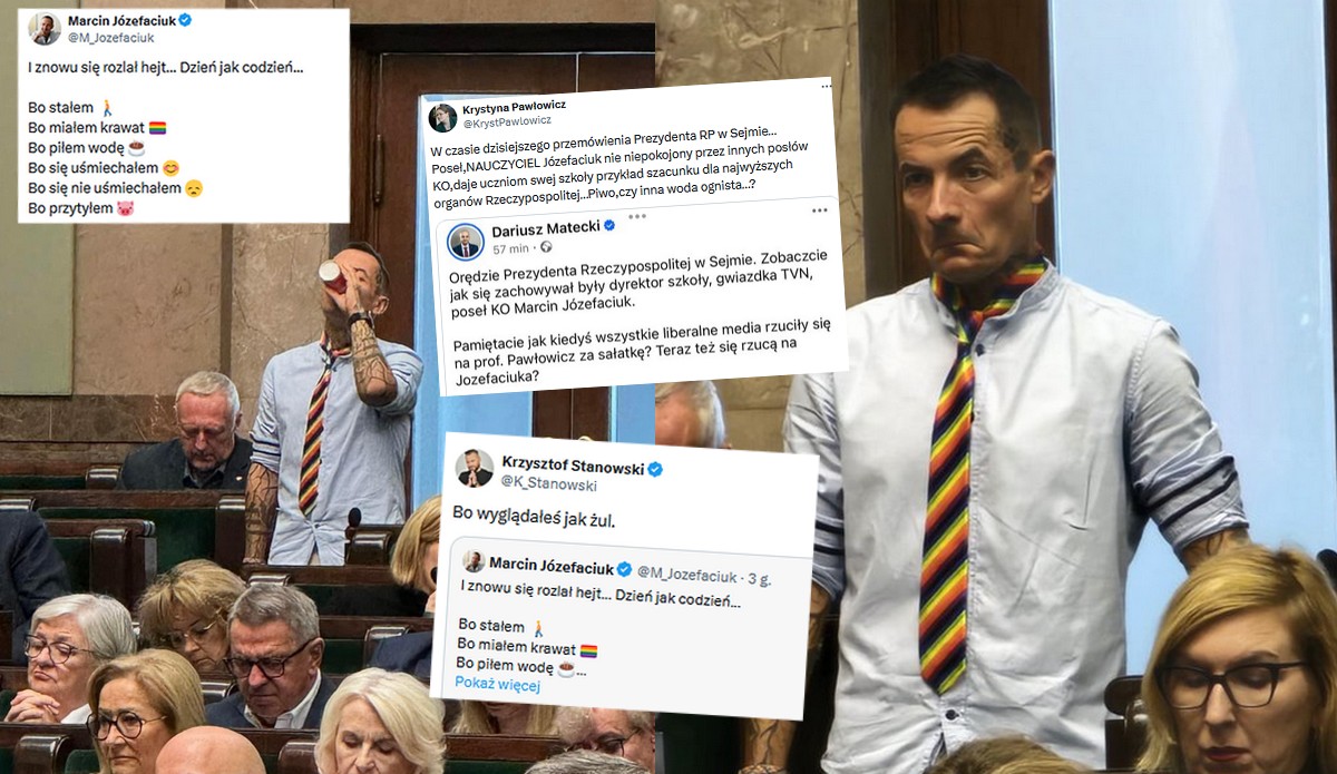 Poseł Józefaciuk wyjaśnia swój performance: prezydent Duda gadał głupoty i mnie nosiło