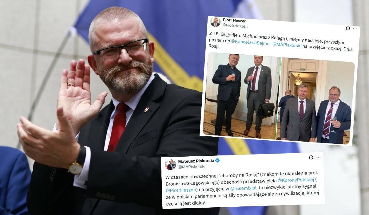 Politycy z partii Brauna luźniutko poszli na imprezę w ambasadzie Rosji
