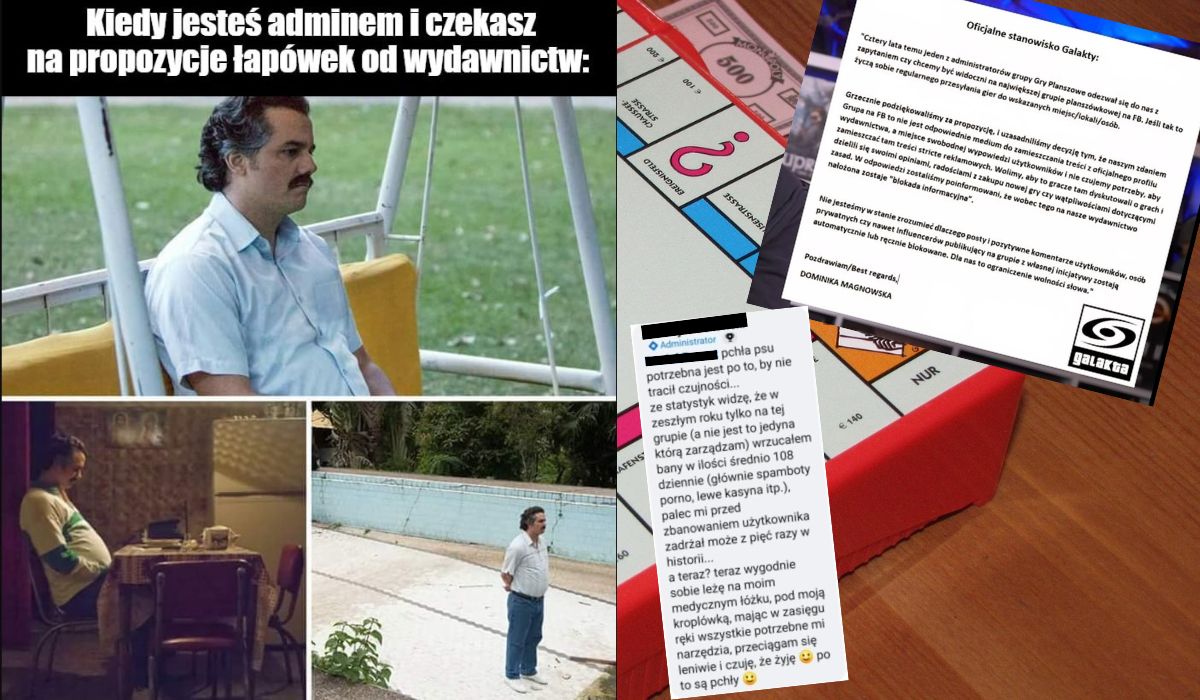 Drama Planszówkowa: admin grupy hobbystycznej miał grozić blokadą, jeżeli nie dostawał darmowych gier