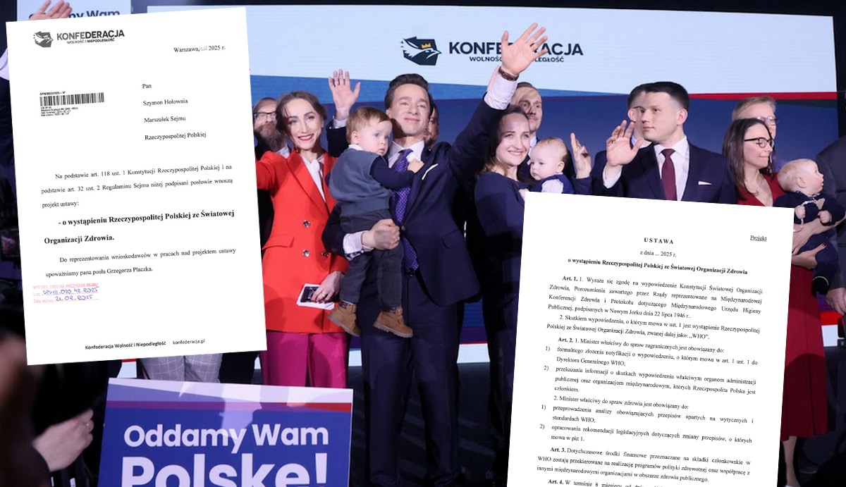 Konfederacja chce wystąpienia Polski ze Światowej Organizacji Zdrowia