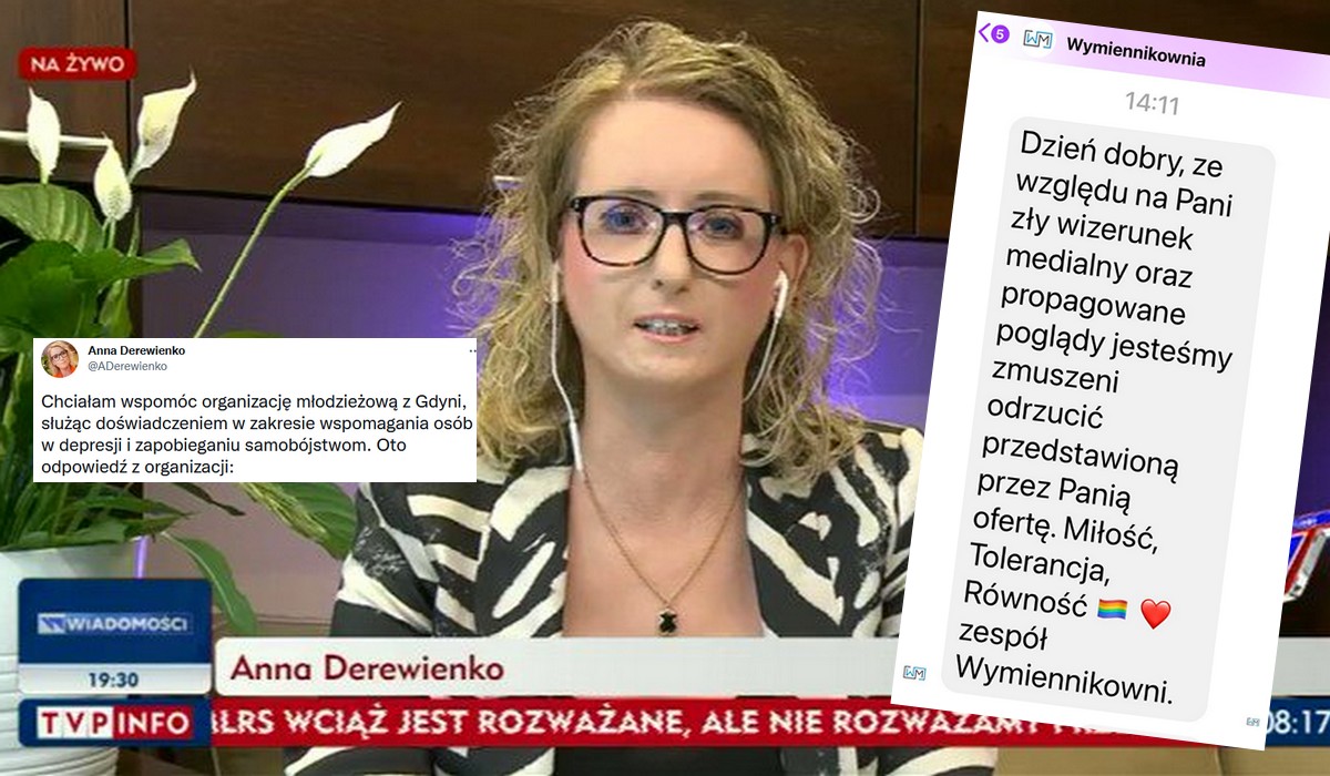 Ekspertka TVP oburzona, że organizacja młodzieżowa nie chciała jej eksperckiej pomocy i uważa, że to dyskryminacja